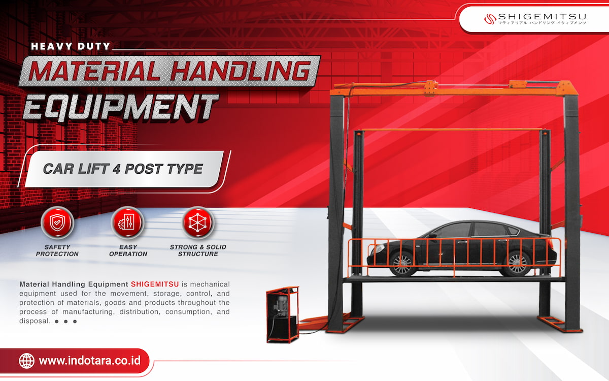 Shigemitsu Material Handling Equipmnet - Shigemitsu Car Lift 4 Post Type